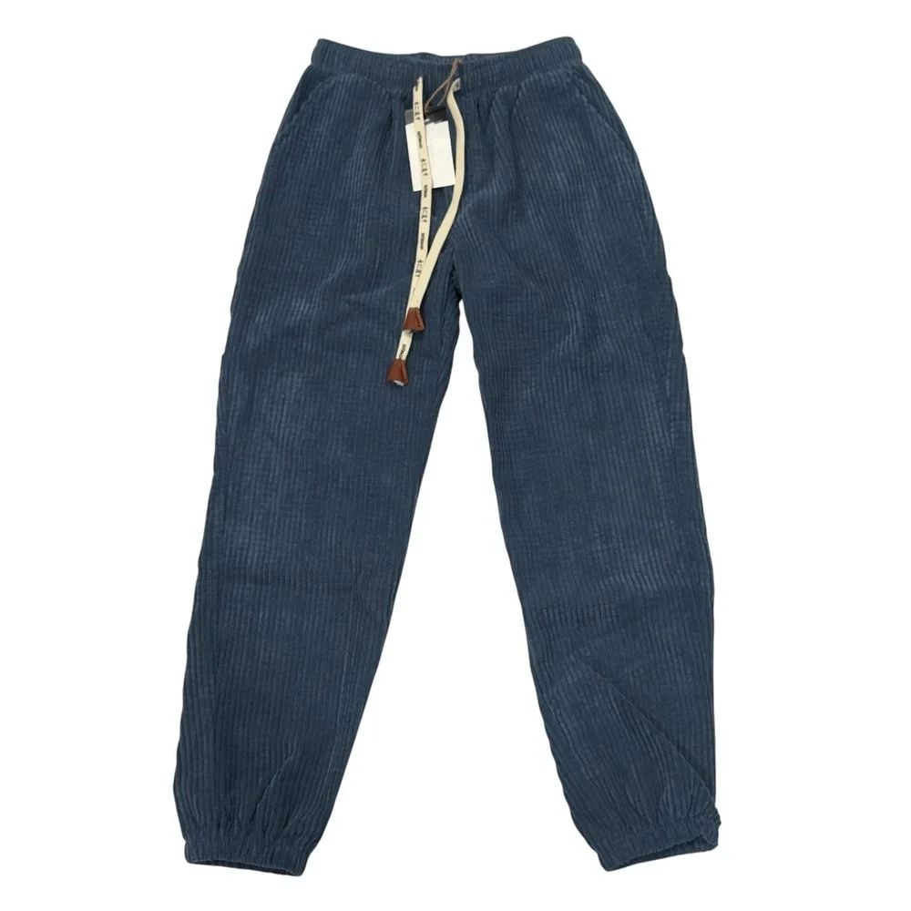 Kidoriman NEW Men's XL Wide Leg Japanese Corduroy Streetwear Baggy Jogger Pants